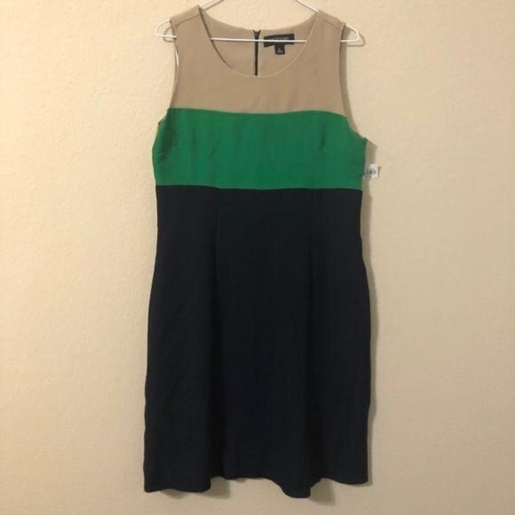 Perceptions Dress Petite Colorblock Sleeveless NWT - Picture 1 of 4
